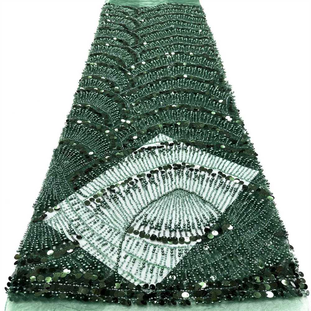 Beaded Tulle Fabric - 5 Yards - Embellished Fabric for Prom Dresses | HN783