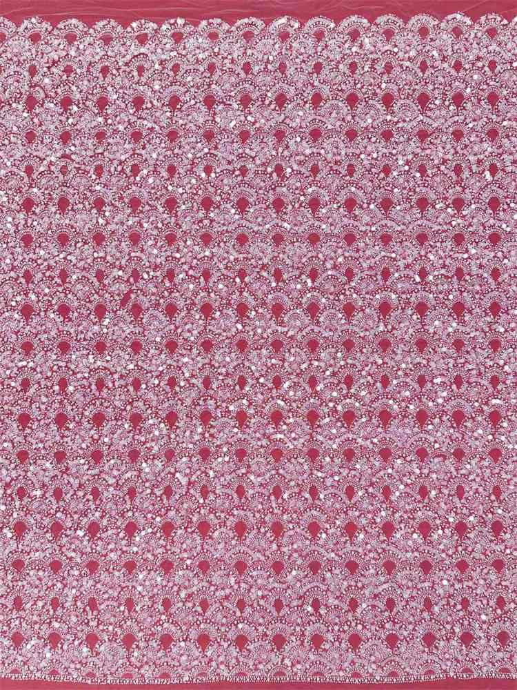 Beaded Tulle Fabric - 5 Yards - Embellished Fabric for Prom Dresses | HN786