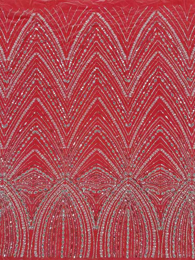 Beaded Tulle Fabric - 5 Yards - Embellished Fabric for Prom Dresses | HN789