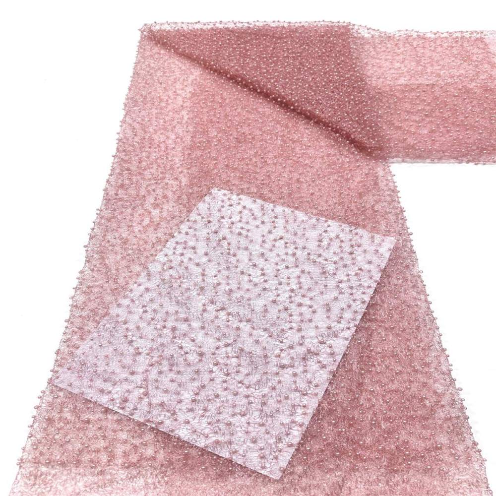 Beaded Tulle Fabric - 5 Yards - Embellished Fabric for Prom Dresses | HN791