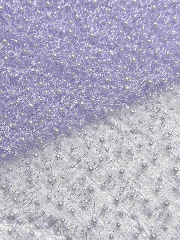 Beaded Tulle Fabric - 5 Yards - Embellished Fabric for Prom Dresses | HN791