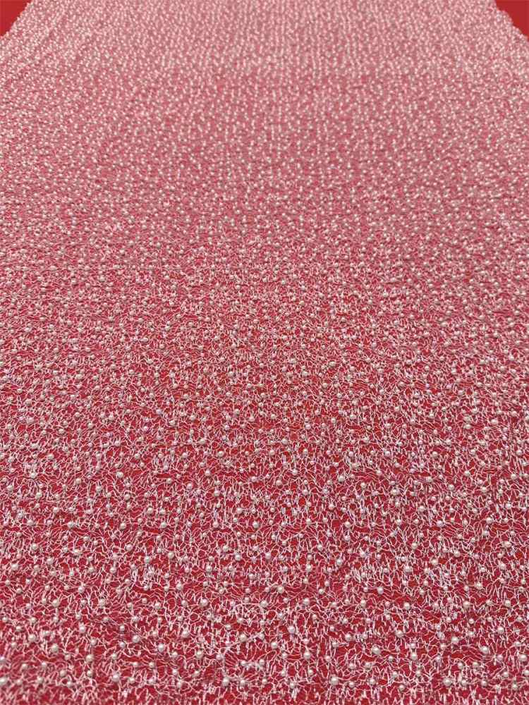 Beaded Tulle Fabric - 5 Yards - Embellished Fabric for Prom Dresses | HN791