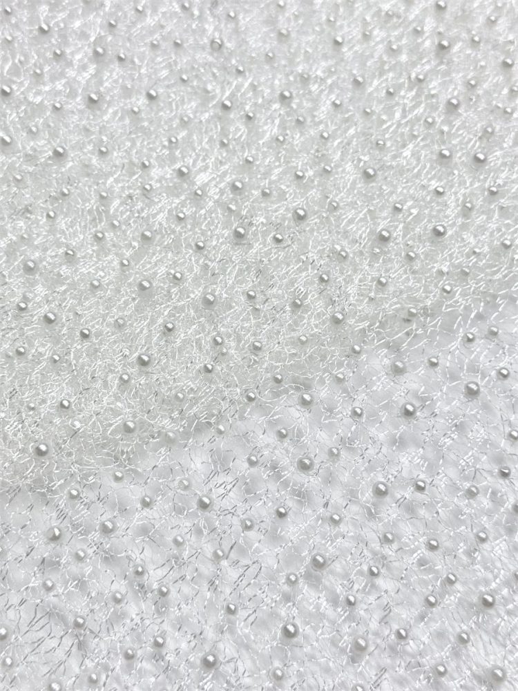 Beaded Tulle Fabric - 5 Yards - Embellished Fabric for Prom Dresses | HN791