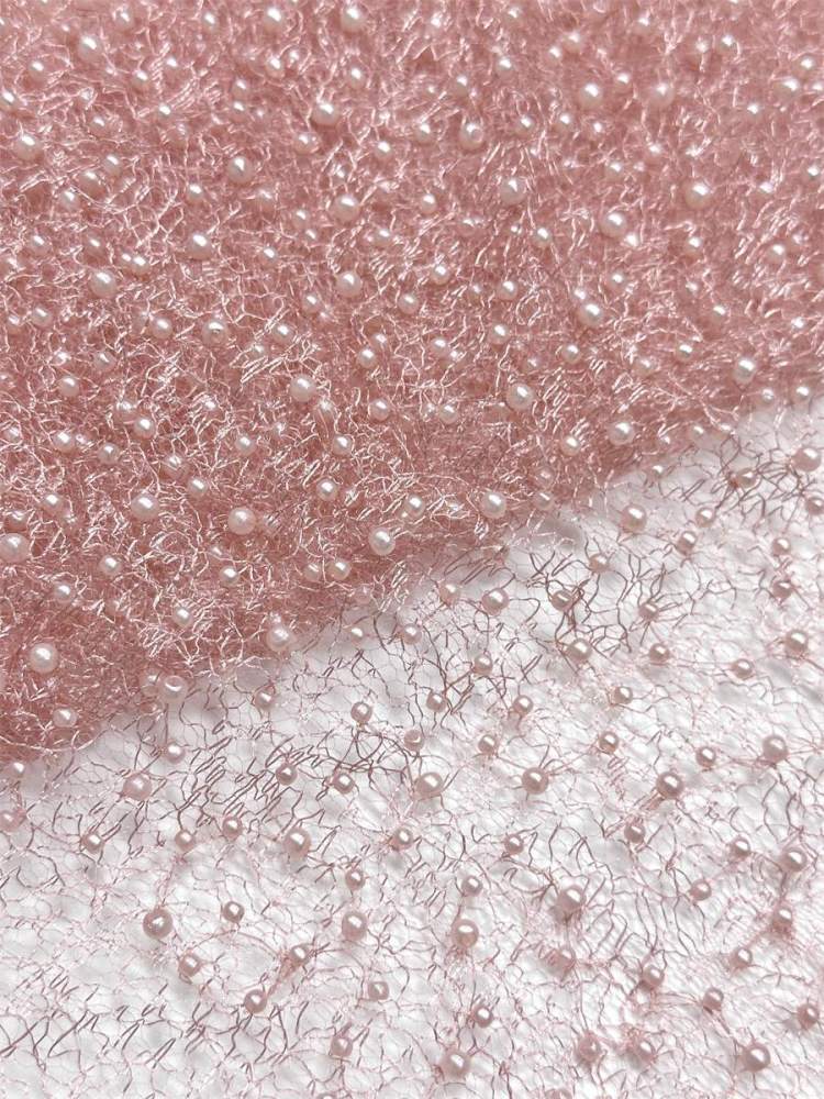Beaded Tulle Fabric - 5 Yards - Embellished Fabric for Prom Dresses | HN791