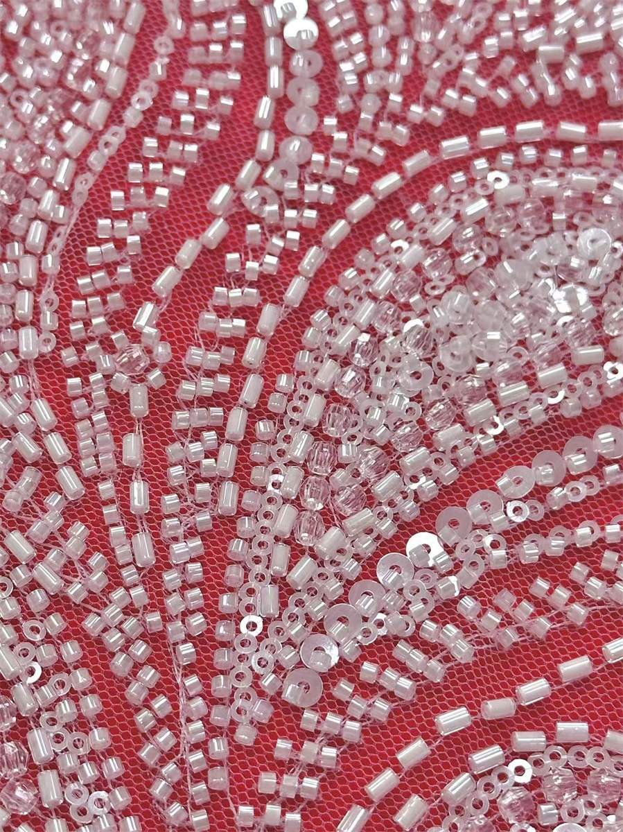 Beaded Tulle Fabric - 5 Yards | COD HN707