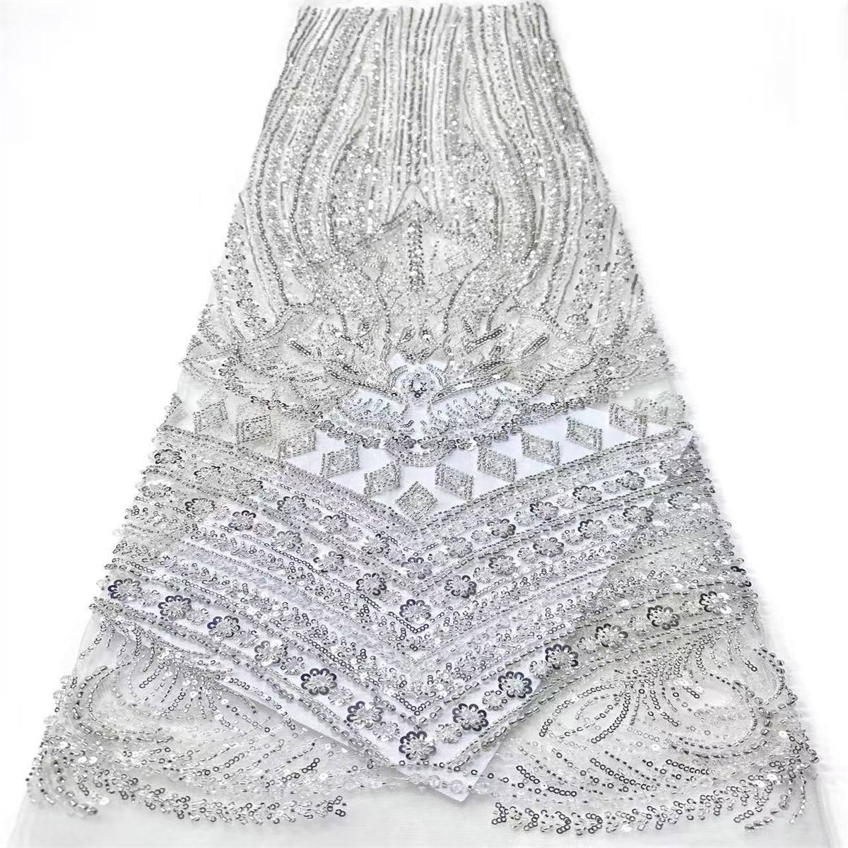 Beaded Tulle Fabric - 5 Yards | COD HN739
