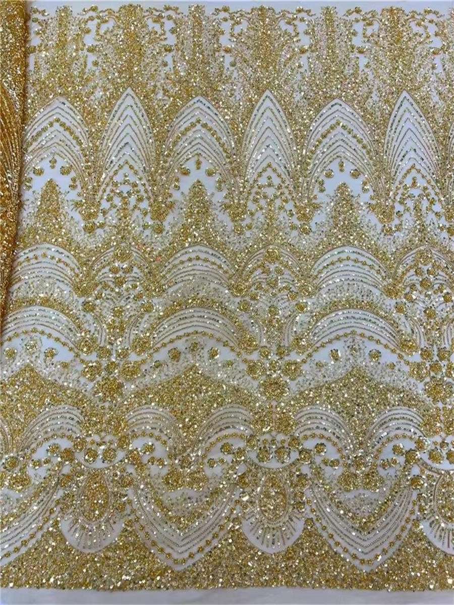Beaded Tulle Fabric - 5 Yards | COD lil055