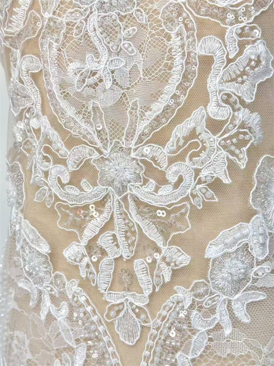 Beaded Tulle Fabric - 5 Yards | COD LIL9028