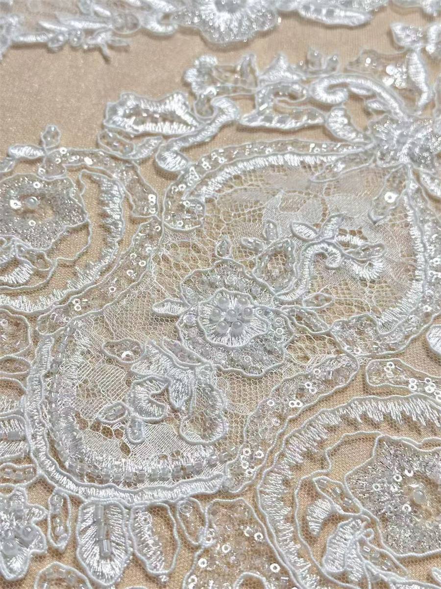 Beaded Tulle Fabric - 5 Yards | COD LIL9028
