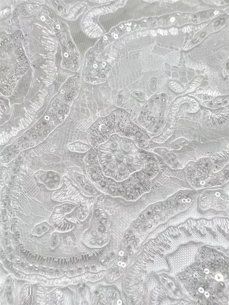 Beaded Tulle Fabric - 5 Yards | COD LIL9028