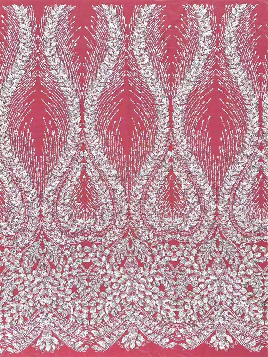Beaded Tulle Fabric - 5 Yards | COD LIL9032