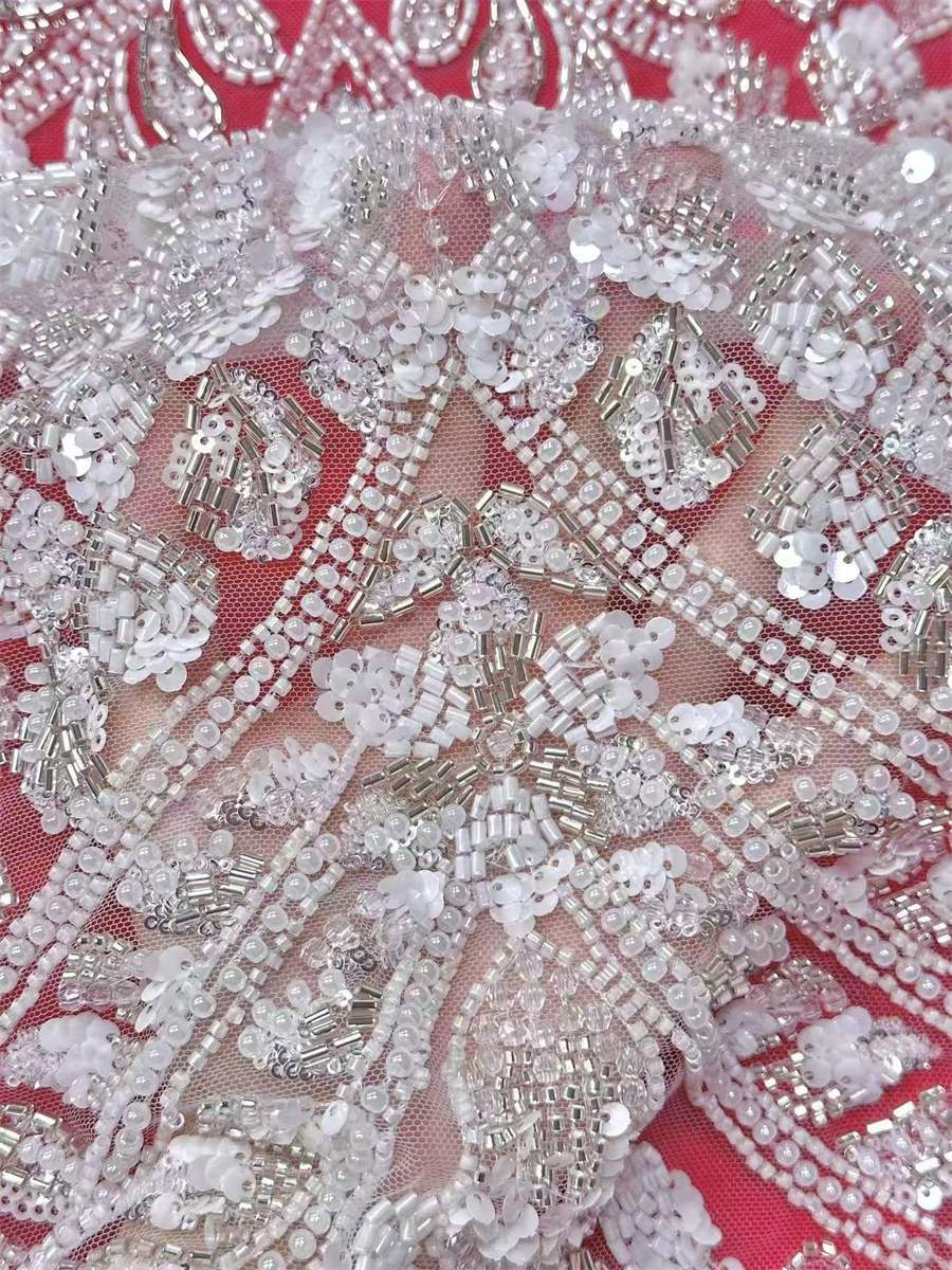 Beaded Tulle Fabric - 5 Yards | COD LIL9032