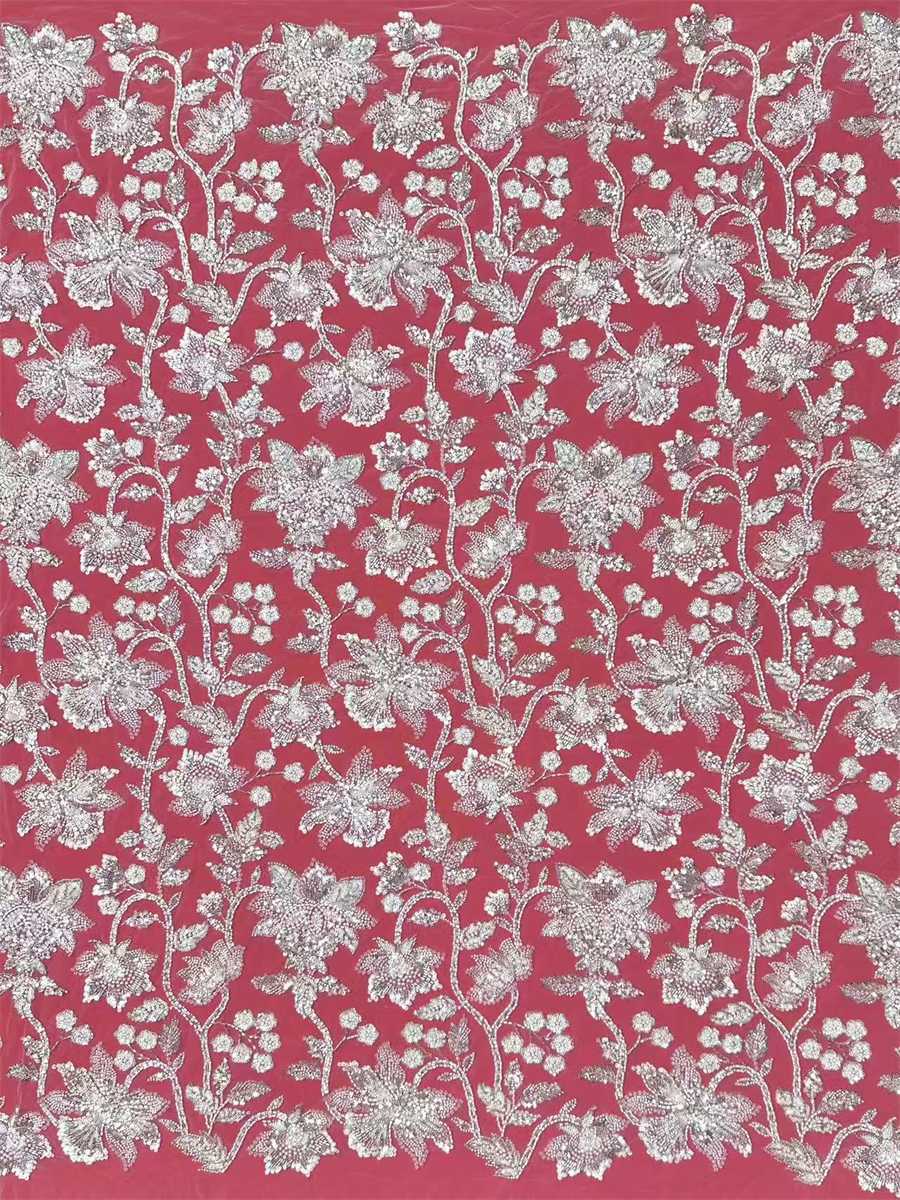 Beaded Tulle Fabric - 5 Yards | COD LIL9033