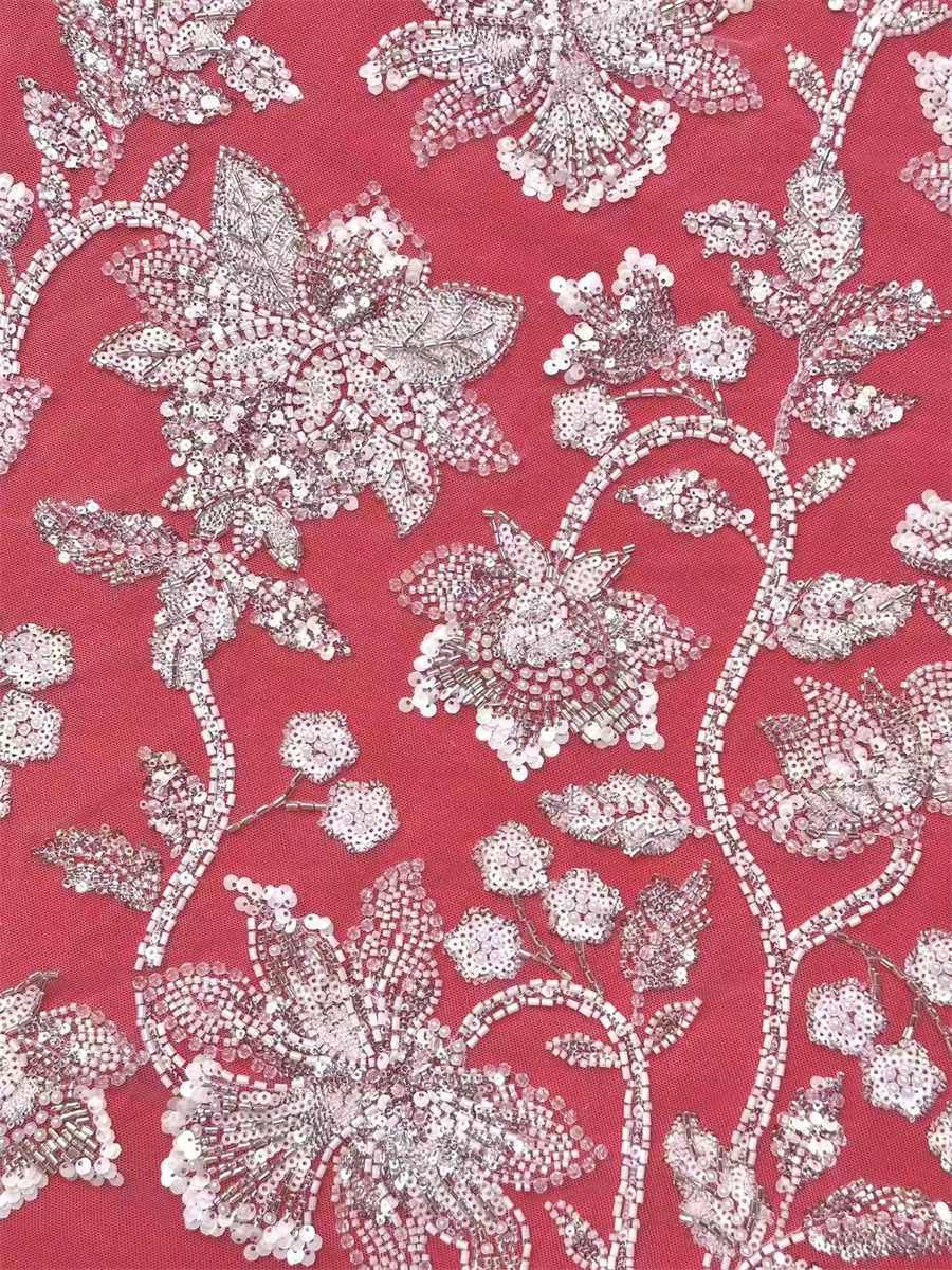 Beaded Tulle Fabric - 5 Yards | COD LIL9033