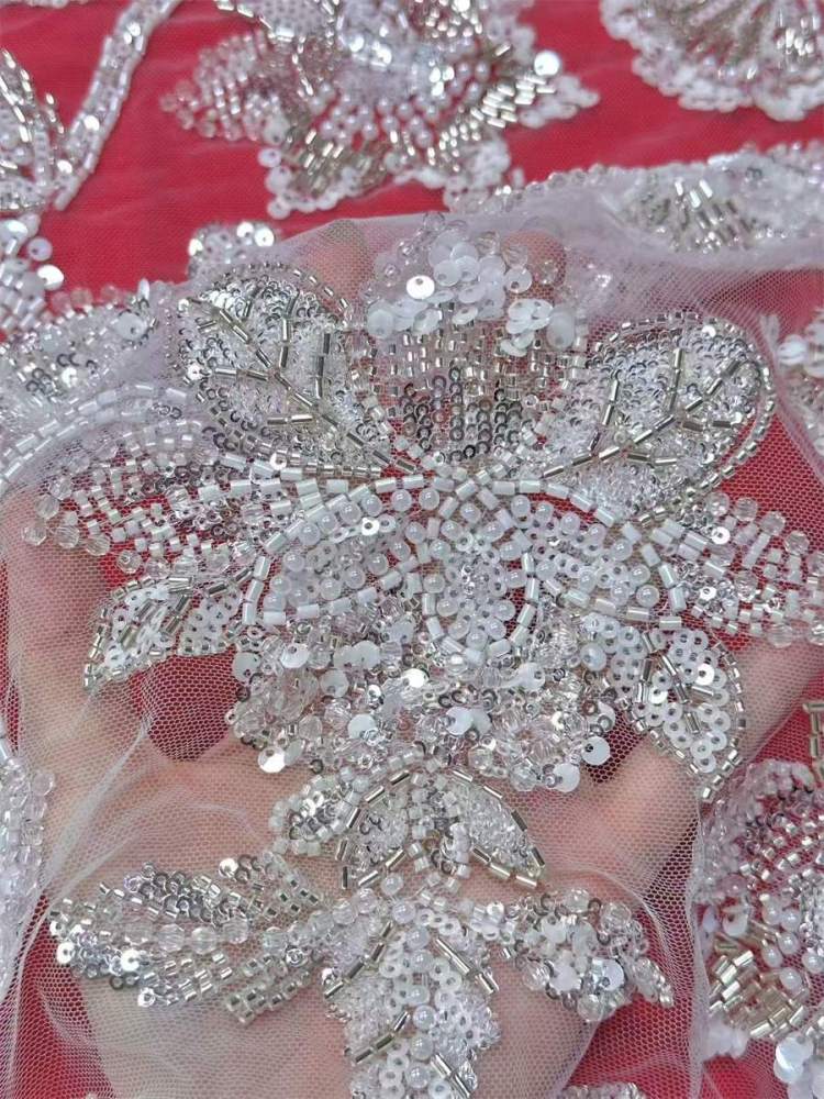 Beaded Tulle Fabric - 5 Yards | COD LIL9033