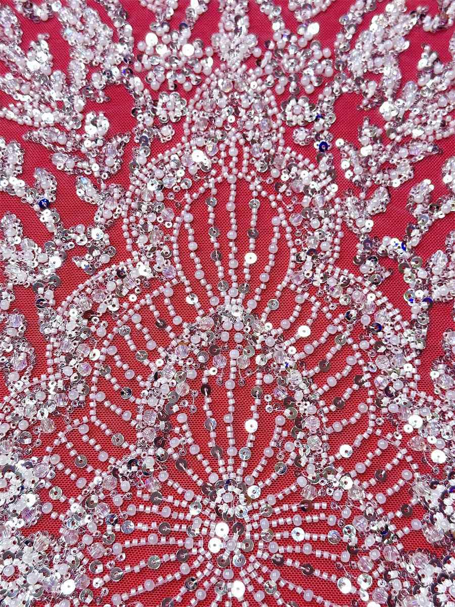 Beaded Tulle Fabric - 5 Yards | COD LIL9044
