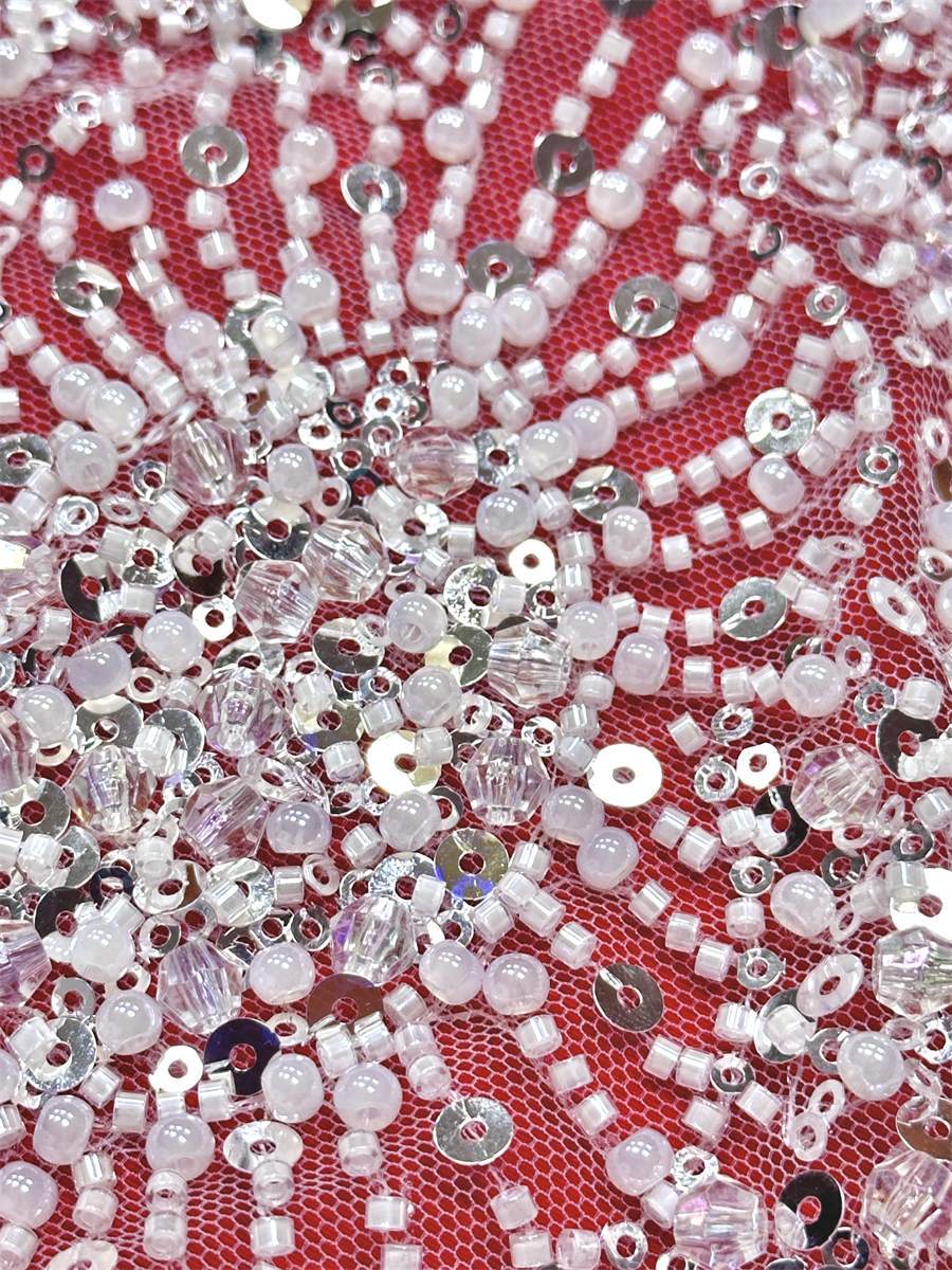 Beaded Tulle Fabric - 5 Yards | COD LIL9044