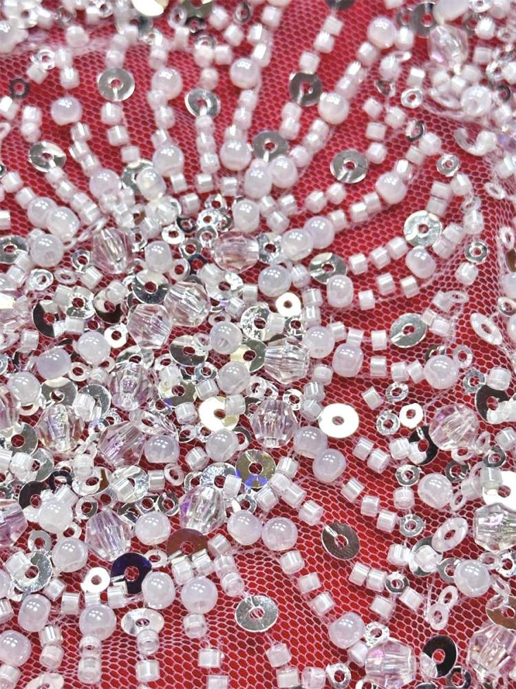 Beaded Tulle Fabric - 5 Yards | COD LIL9044