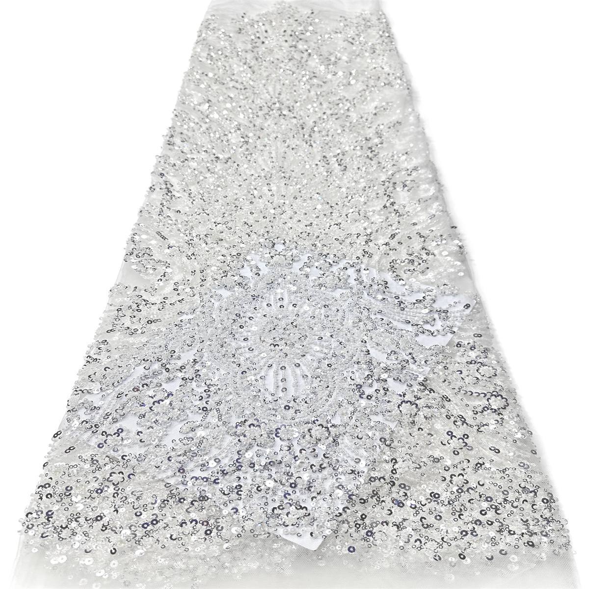 Beaded Tulle Fabric - 5 Yards | COD LIL9044