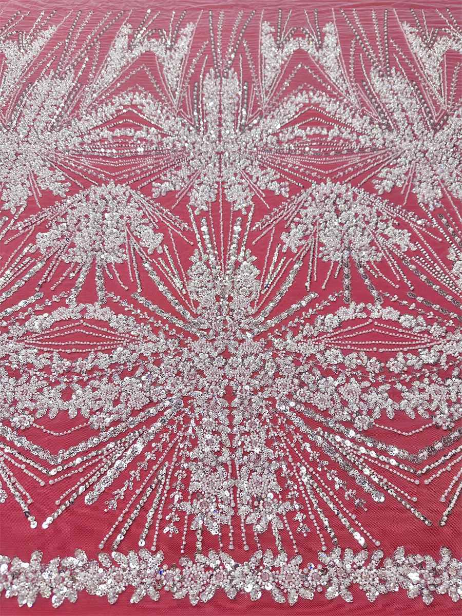 Beaded Tulle Fabric - 5 Yards | COD LIL9045
