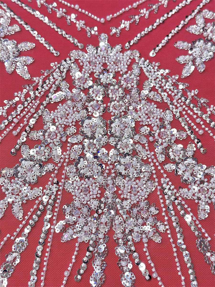 Beaded Tulle Fabric - 5 Yards | COD LIL9045