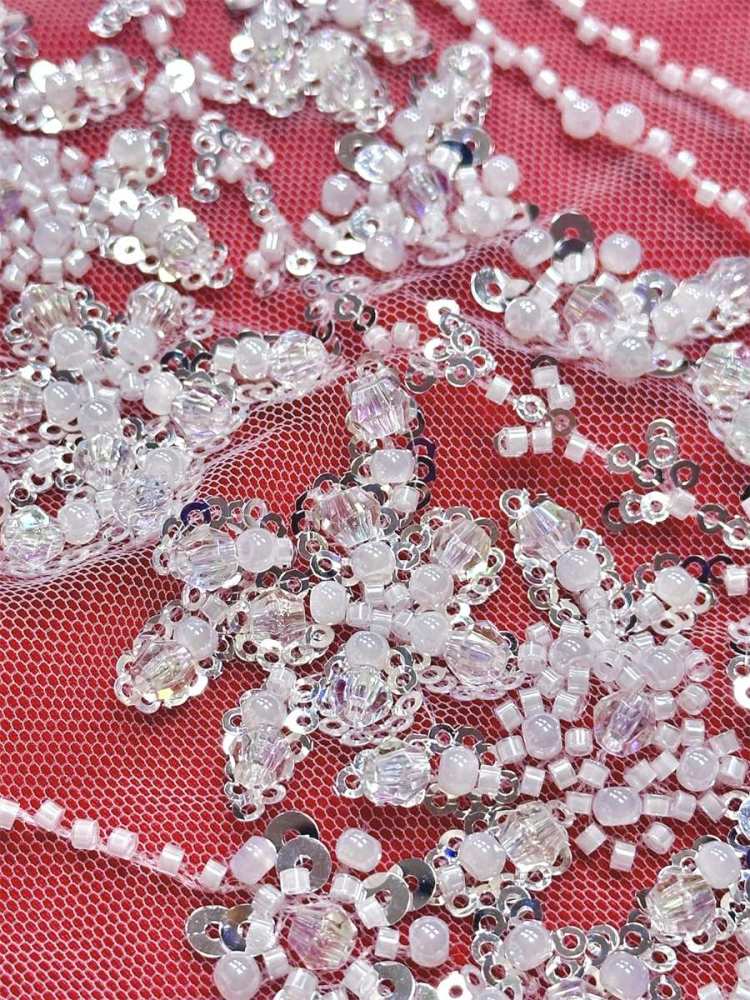 Beaded Tulle Fabric - 5 Yards | COD LIL9045