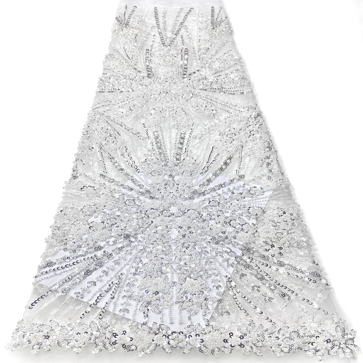 Beaded Tulle Fabric - 5 Yards | COD LIL9045