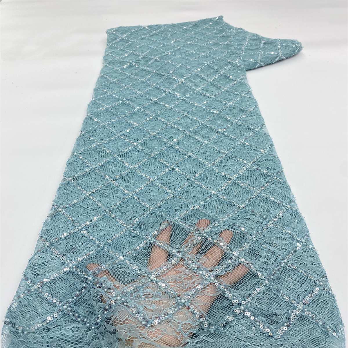 Beaded Lace Fabric - 5 Yards | MOD JX507