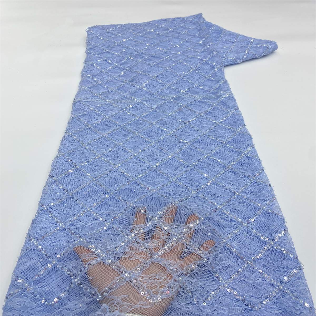 Beaded Lace Fabric - 5 Yards | MOD JX507