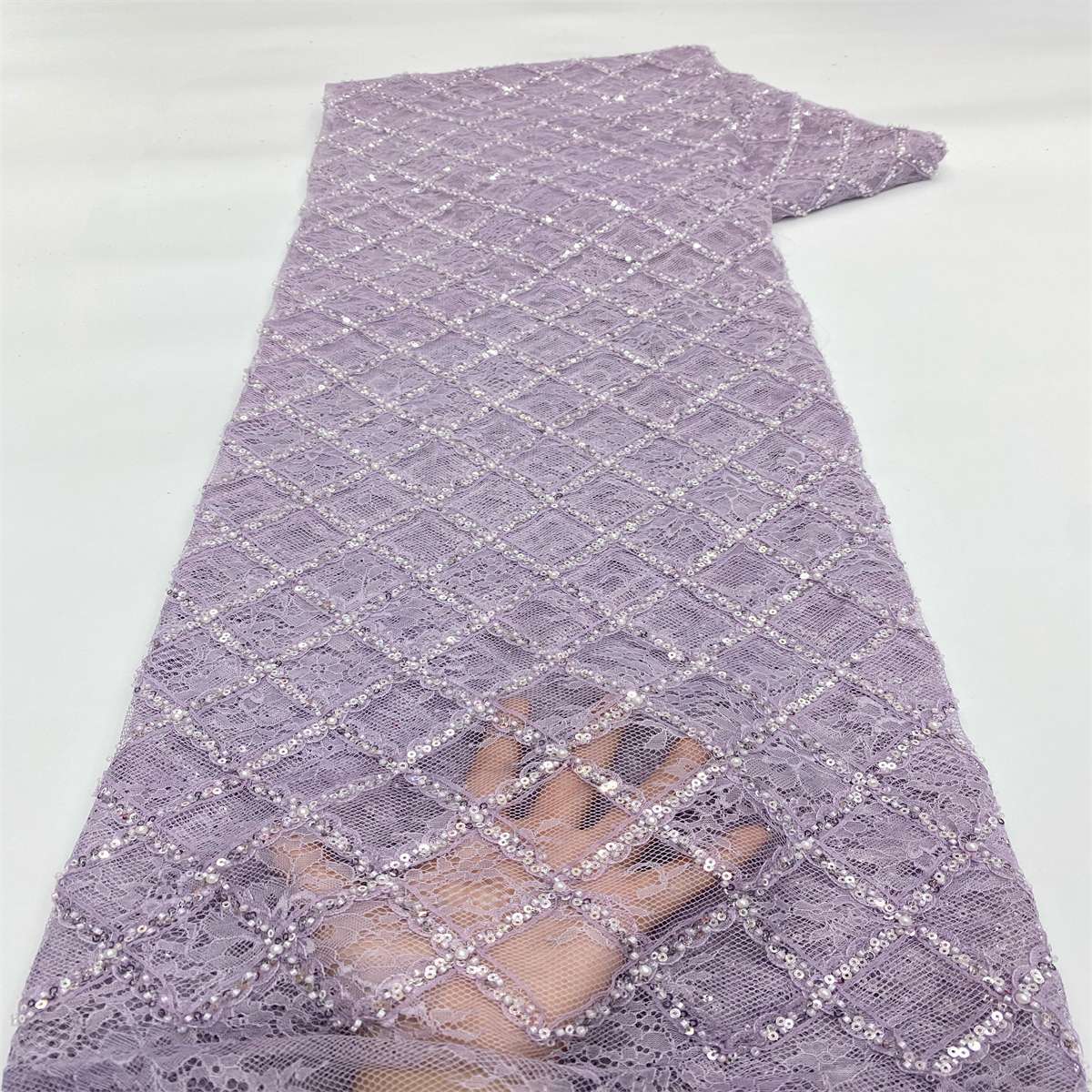 Beaded Lace Fabric - 5 Yards | MOD JX507