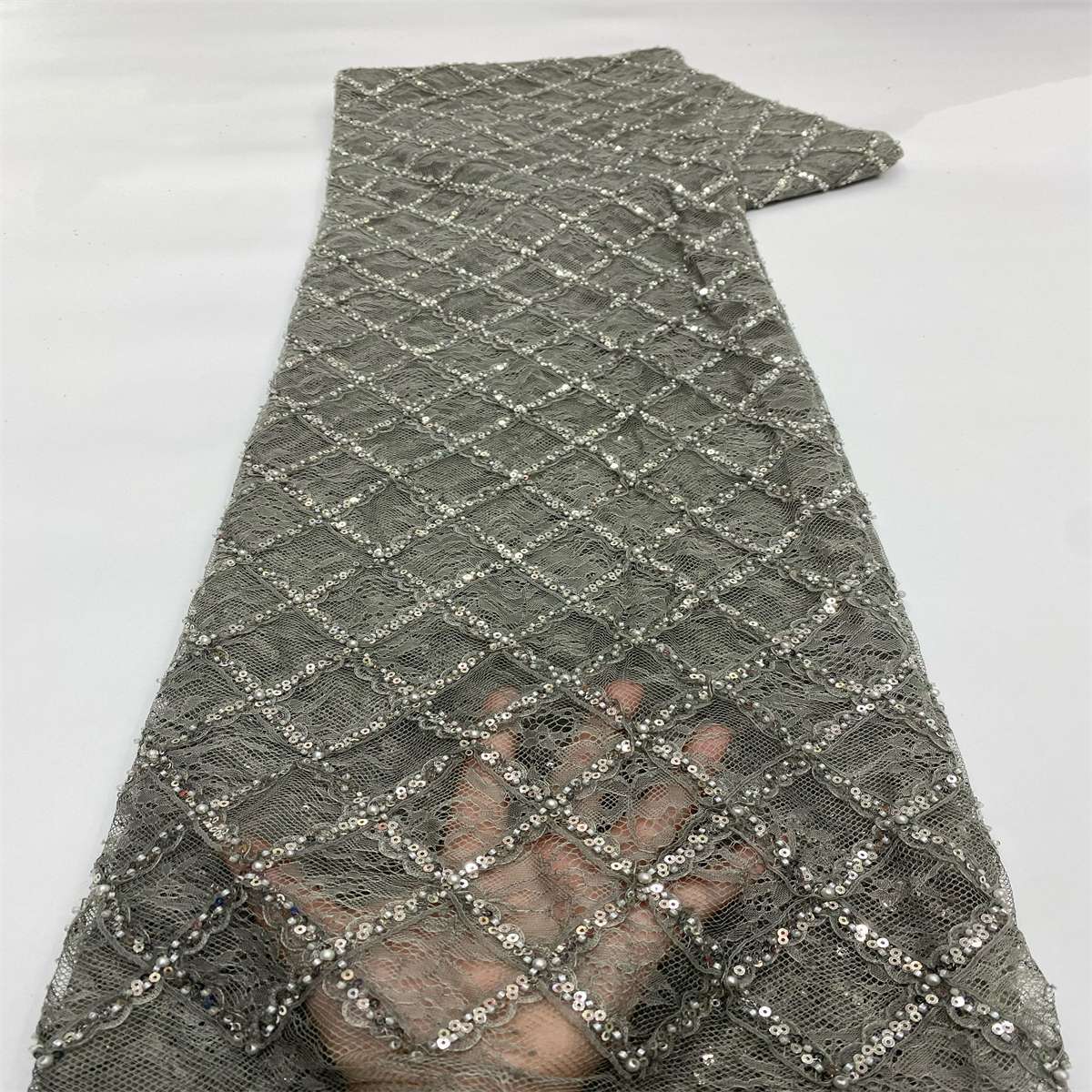 Beaded Lace Fabric - 5 Yards | MOD JX507