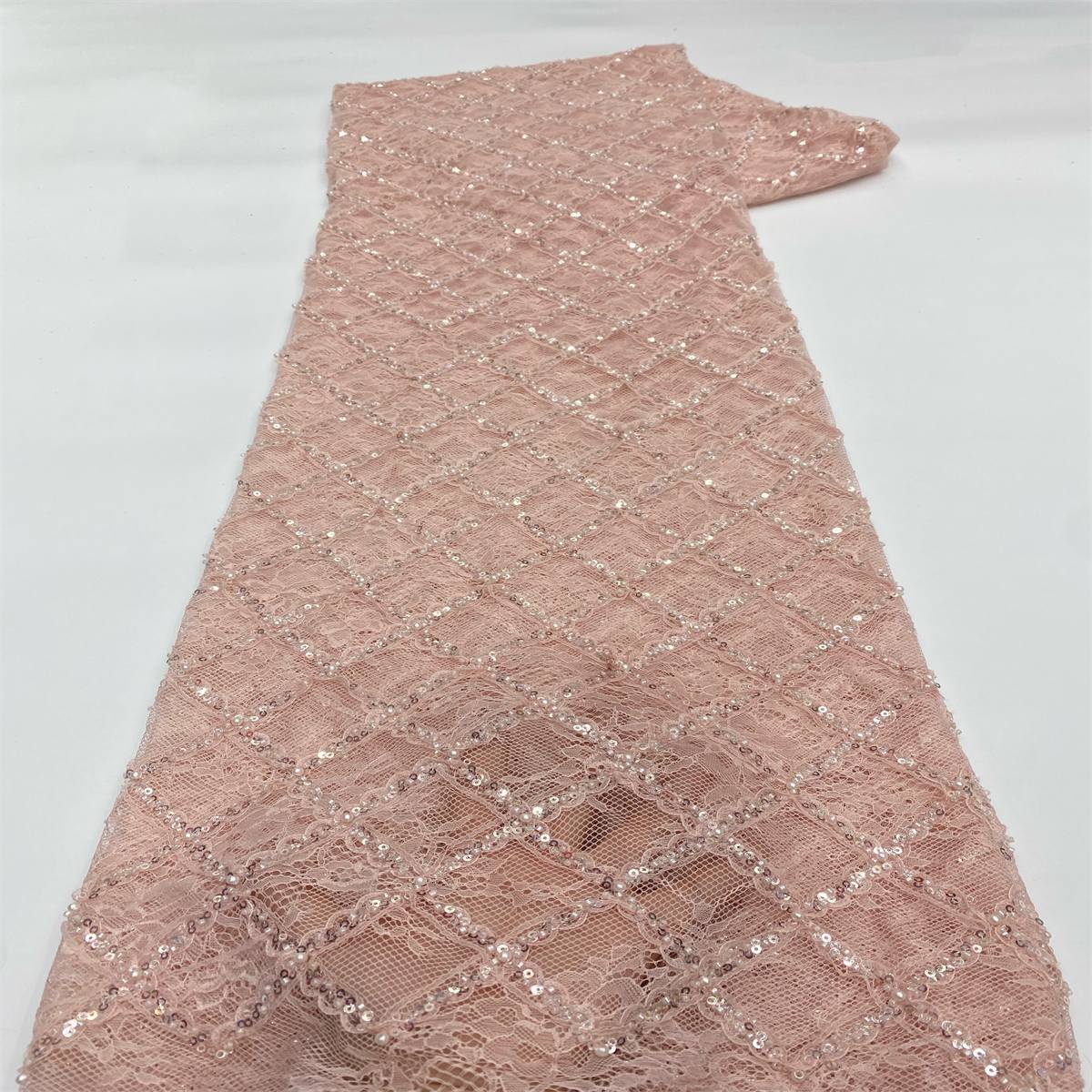 Beaded Lace Fabric - 5 Yards | MOD JX507
