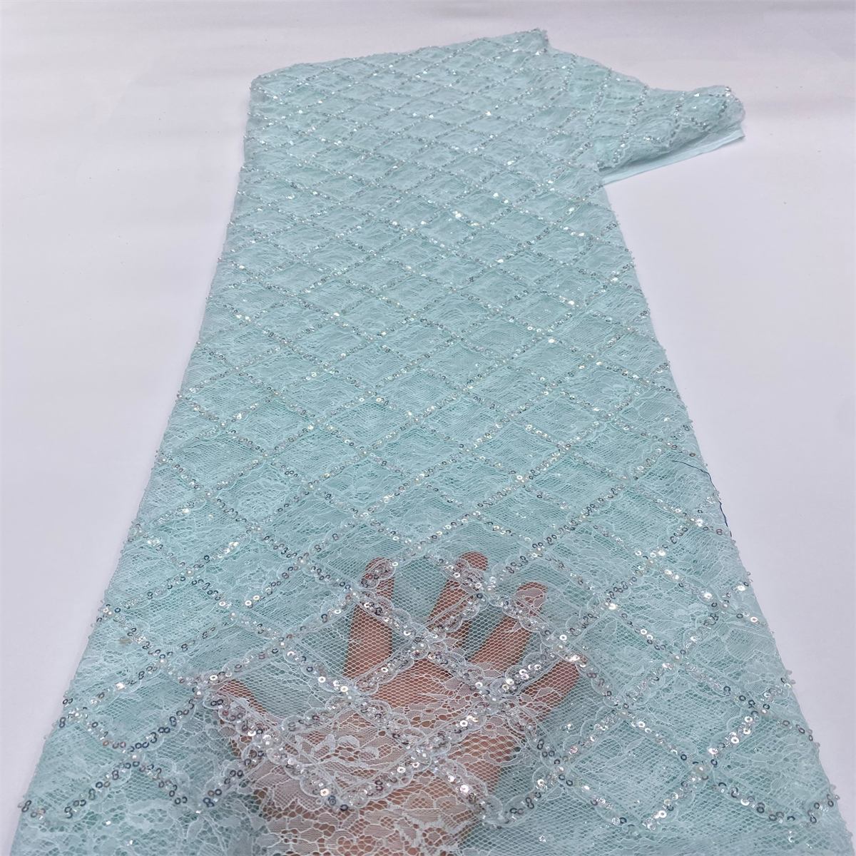 Beaded Lace Fabric - 5 Yards | MOD JX507