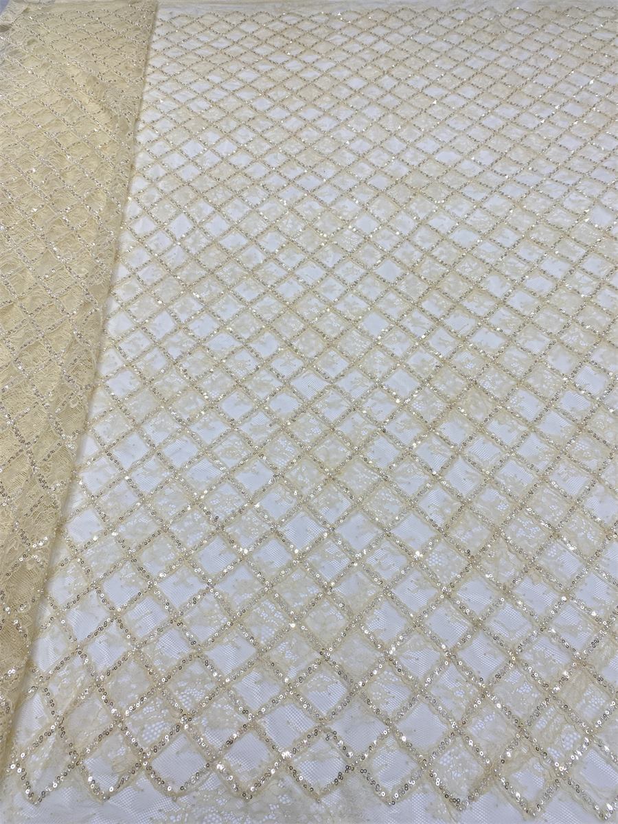 Beaded Lace Fabric - 5 Yards | MOD JX507