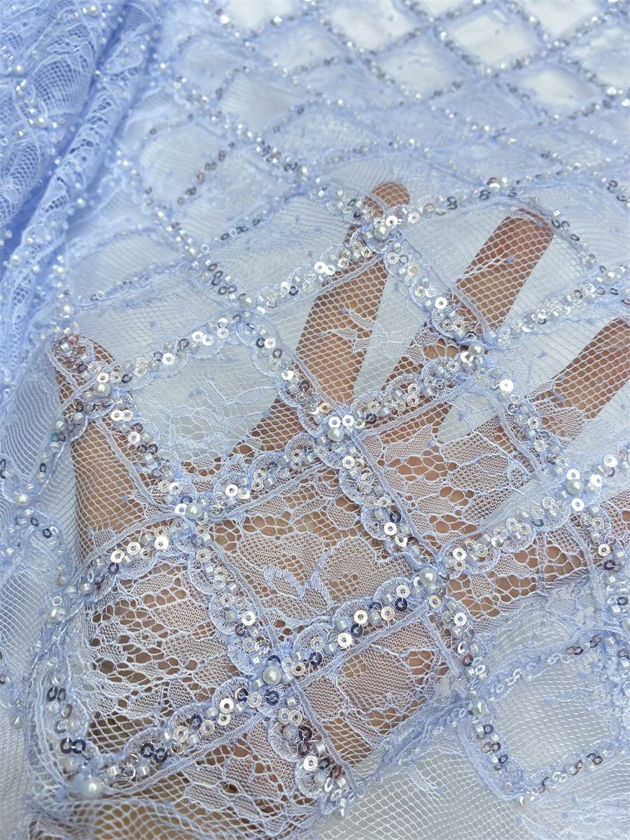 Beaded Lace Fabric - 5 Yards | MOD JX507