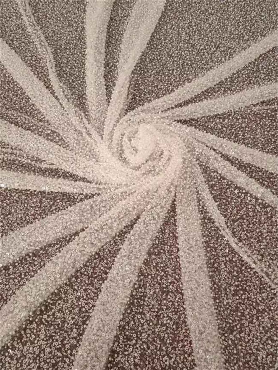 Bridal Lace Fabric - 1 Yard - Beaded Wedding Lace Fabric | COD RX021