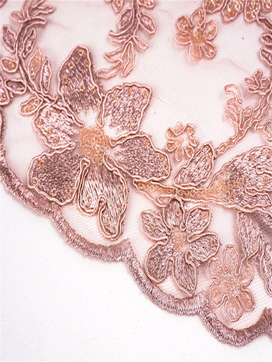 Corded Embroidered Sequin Lace Fabric - 1 Yard | MOD DX009