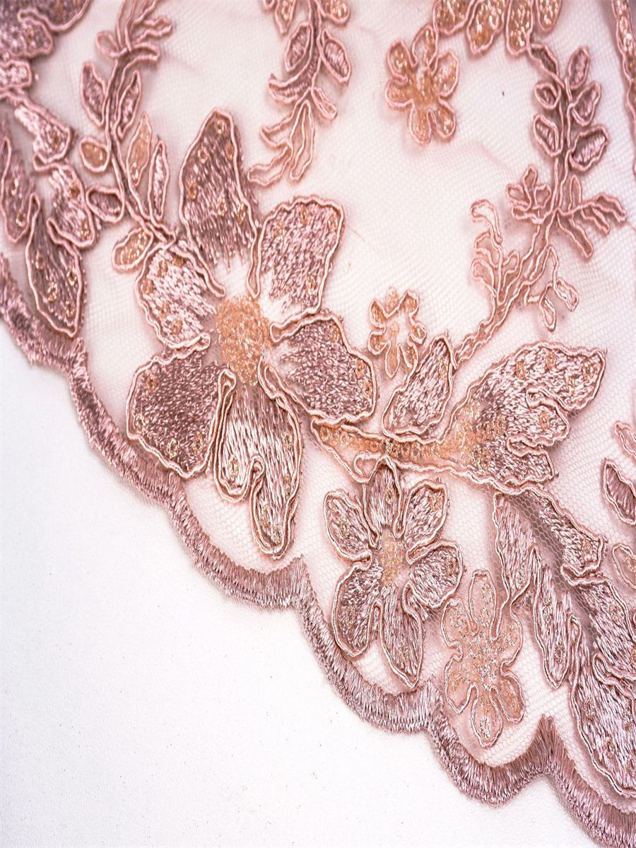 Corded Embroidered Sequin Lace Fabric - 1 Yard | MOD DX009