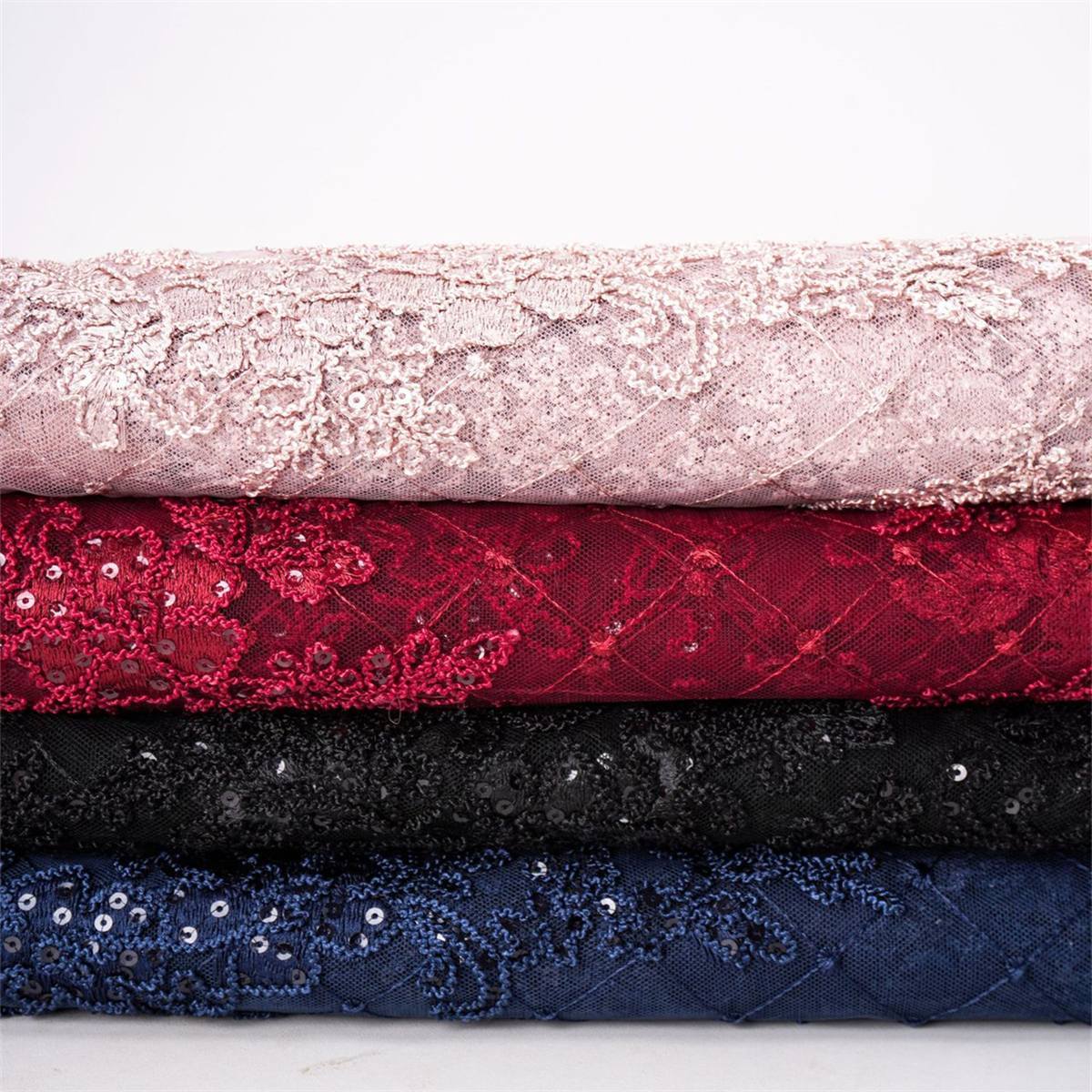 Embroidered Sequin Lace Fabric - 5 Yards | MOD DX012
