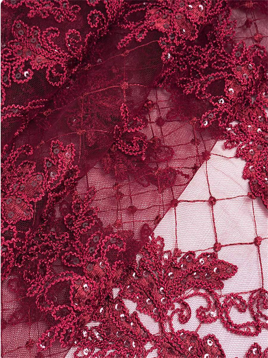 Embroidered Sequin Lace Fabric - 5 Yards | MOD DX012