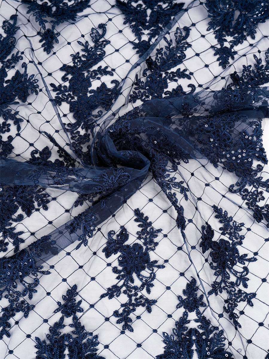 Embroidered Sequin Lace Fabric - 5 Yards | MOD DX012