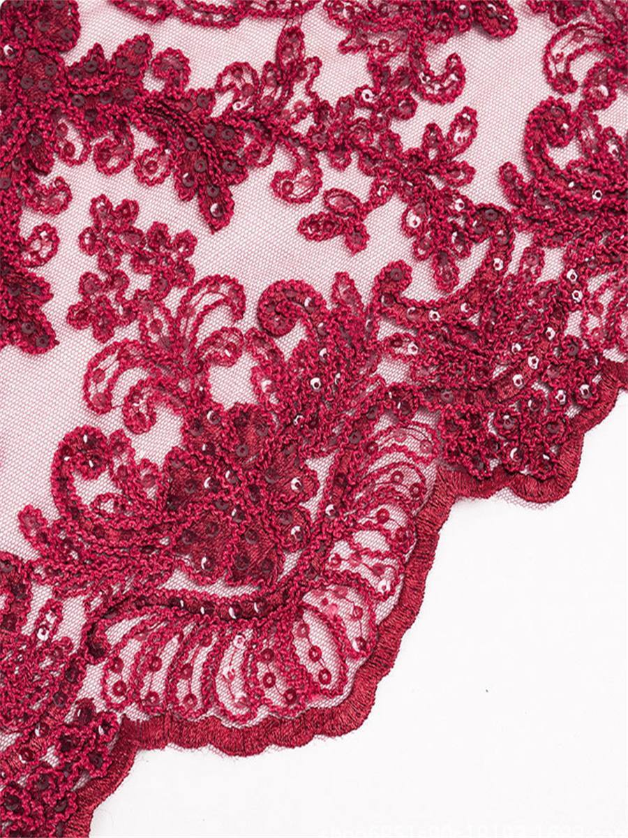 Embroidered Sequin Lace Fabric - 5 Yards | MOD DX012