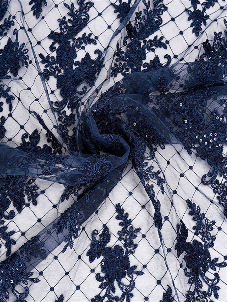 Embroidered Sequin Lace Fabric - 5 Yards | MOD DX012