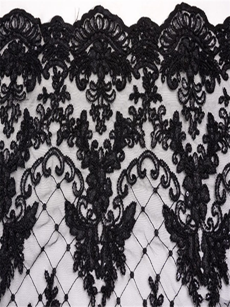 Embroidered Sequin Lace Fabric - 5 Yards | MOD DX012