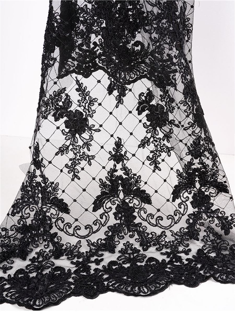 Embroidered Sequin Lace Fabric - 5 Yards | MOD DX012