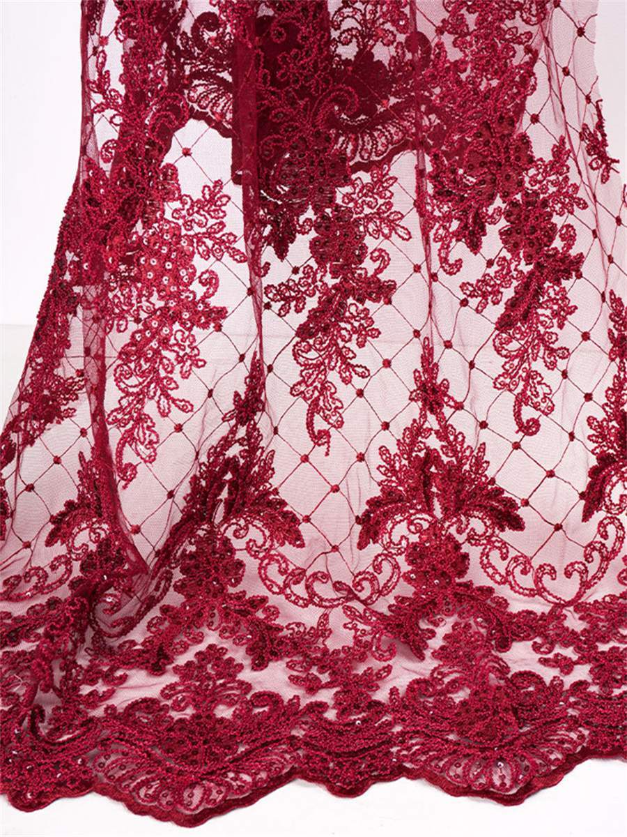 Embroidered Sequin Lace Fabric - 5 Yards | MOD DX012