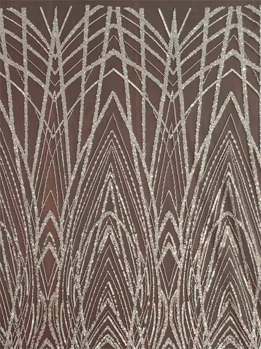 Bridal Lace Fabric - 1 Yard - Beaded Wedding Lace Fabric | COD RX010