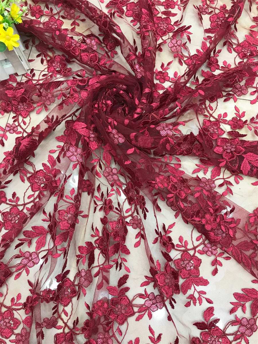Embroidered Sequin Lace Fabric - 5 Yards | MOD DX016