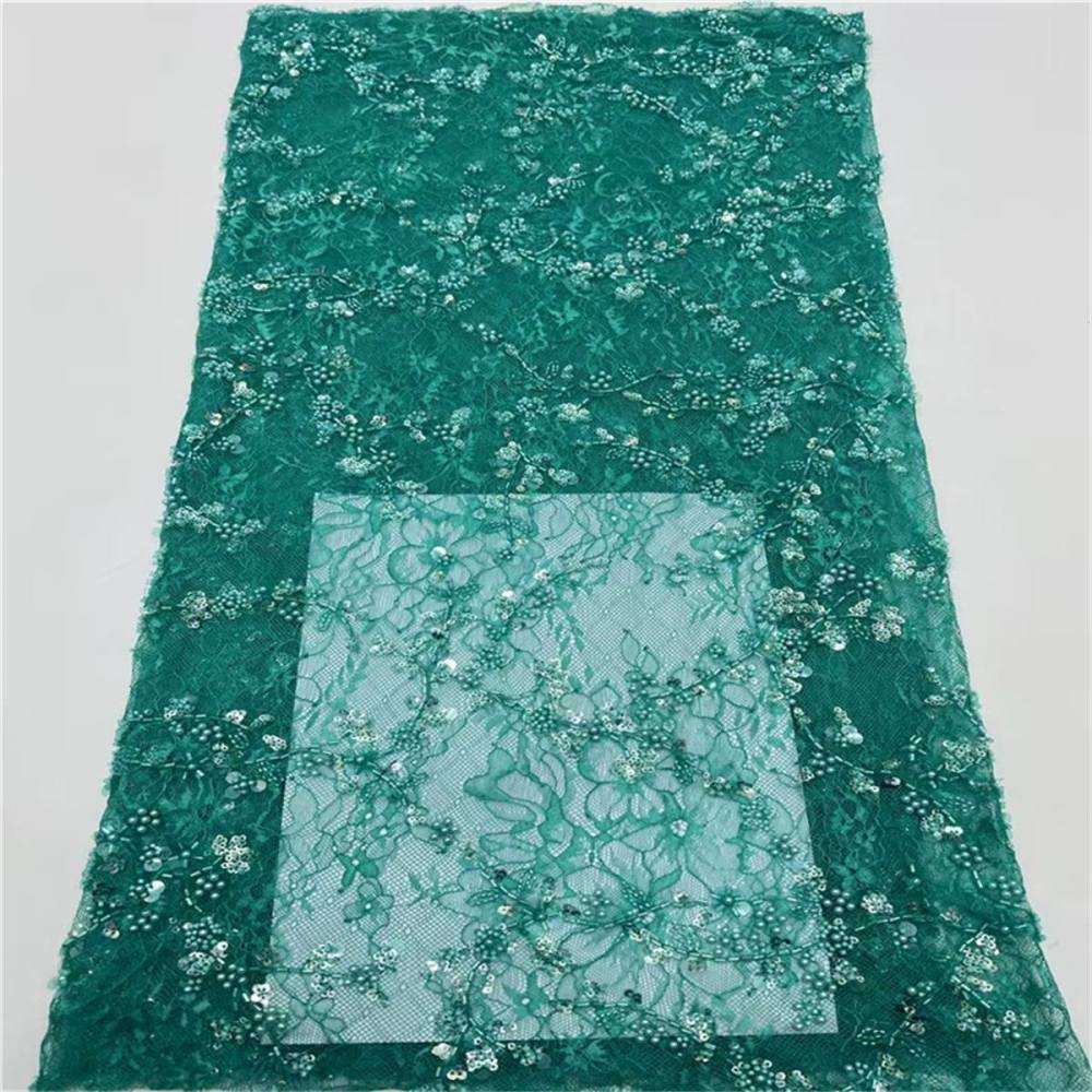 5 Yards Beaded Lace Fabric, ITM JLT206