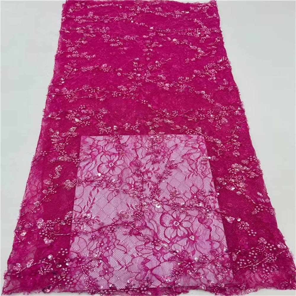 5 Yards Beaded Lace Fabric, ITM JLT206